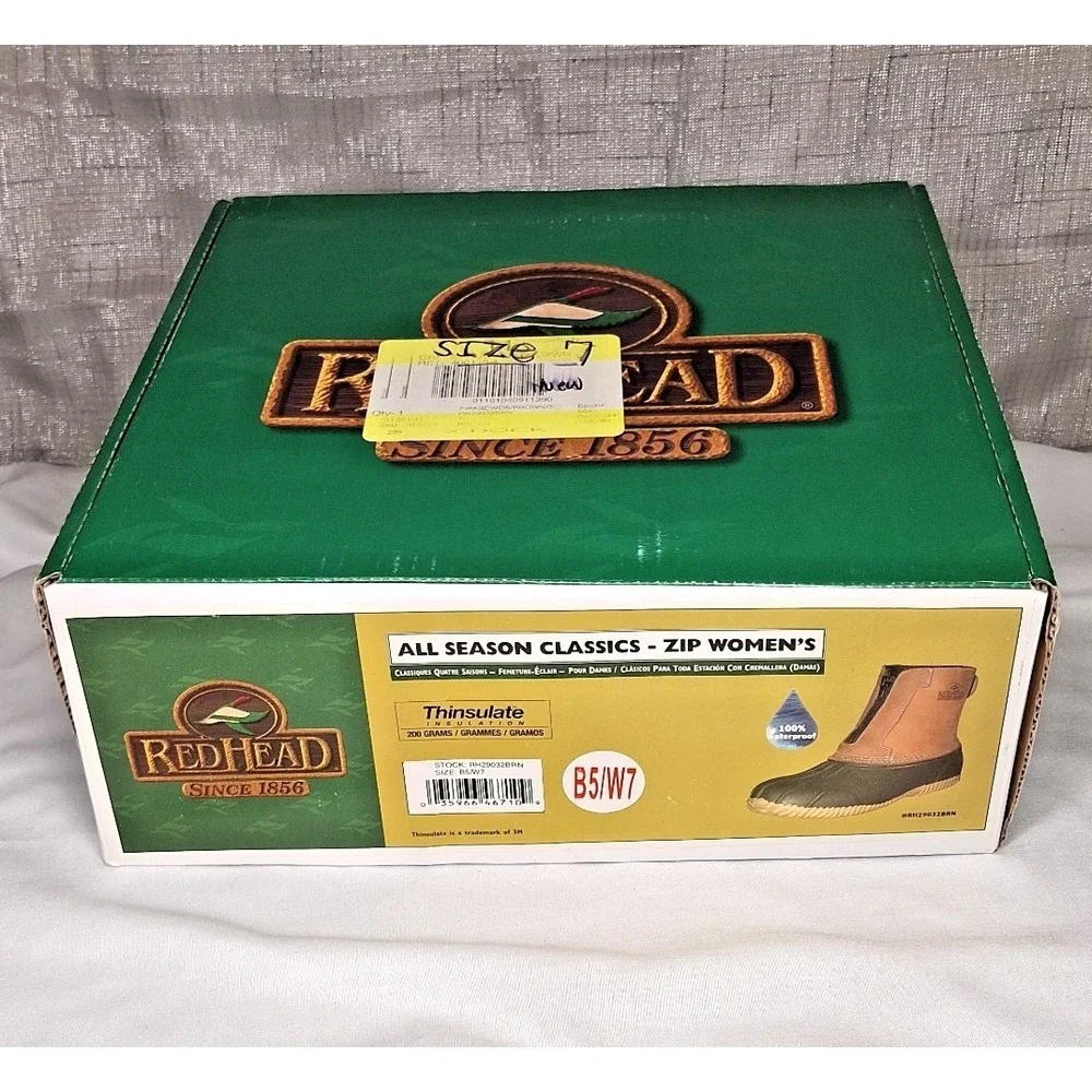 RedHead All Season Classic II Front‎ Zip Insulated Waterproof Boots Womens 7